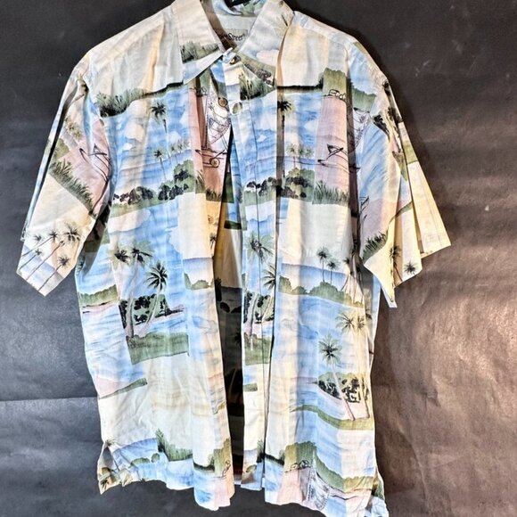 Cooke Street Button Up Shirt Palm Trees ALoha Size Extra Large Hawaiian XL - Picture 1 of 6